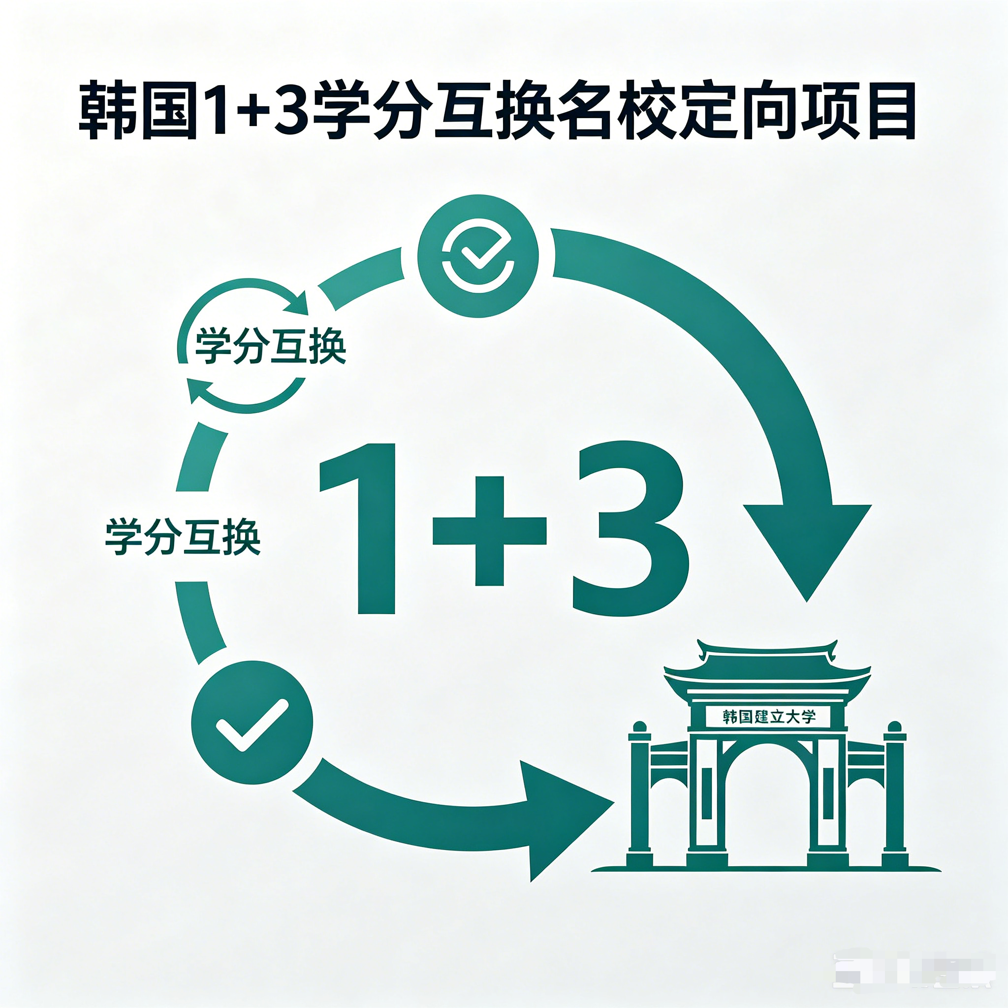 广元韩国留学1+3学分互换项目（名校定向）